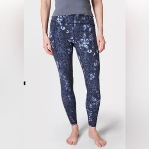 Super Soft Yoga Leggings - Blue Leopard Shadow Print